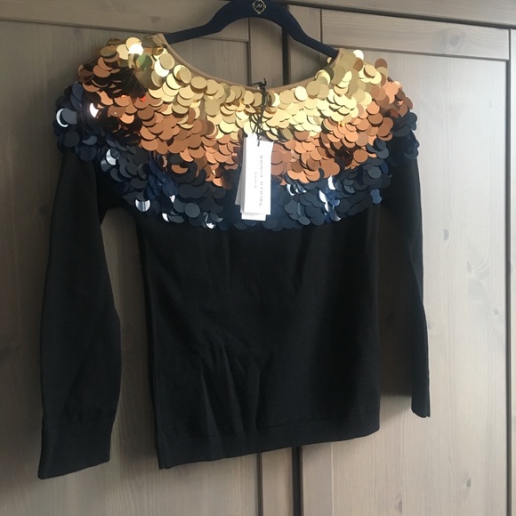 NWT Sonia Rykiel Sequin Embellished Wool Sweater - Picture 7 of 8